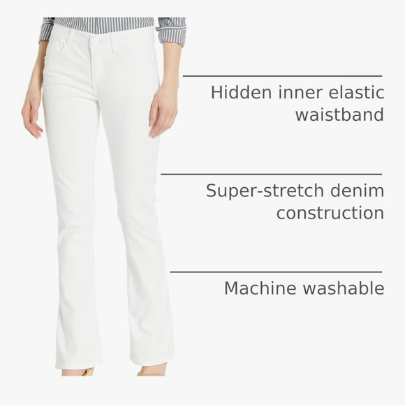 BRAND NEW! Democracy White Boot Cut Jeans with Stretch - Picture 4 of 8